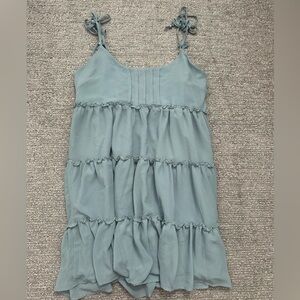 Women’s Teal Ruffled Dress